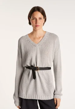 Montagut Large chunky knit v-neck sweater - Balata