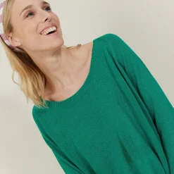 Montagut Large round-neck jersey sweater - Babouche