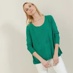 Montagut Large round-neck jersey sweater - Babouche