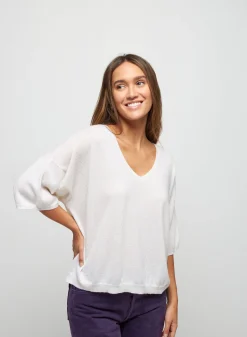 Montagut Light cashmere elbow sleeve T-shirt - Solange