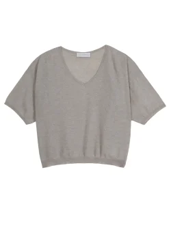 Montagut Light cashmere elbow sleeve T-shirt - Solange