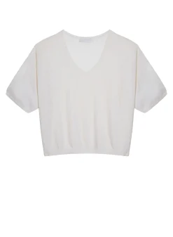 Montagut Light cashmere elbow sleeve T-shirt - Solange