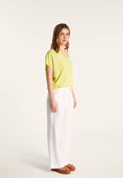 Montagut Light slub linen t-shirt - Leona
