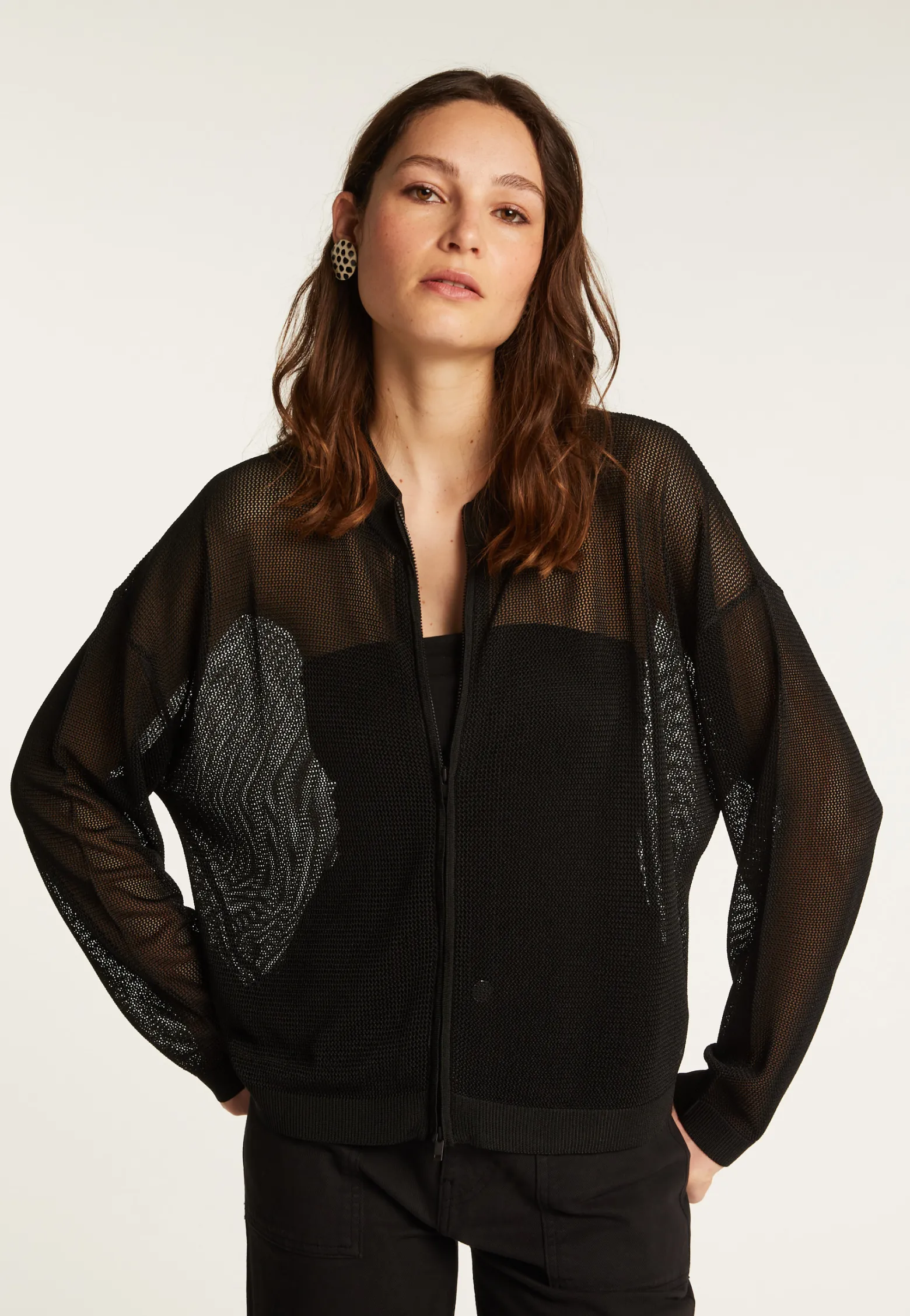 Montagut Light thread zipped sweater - Denyze