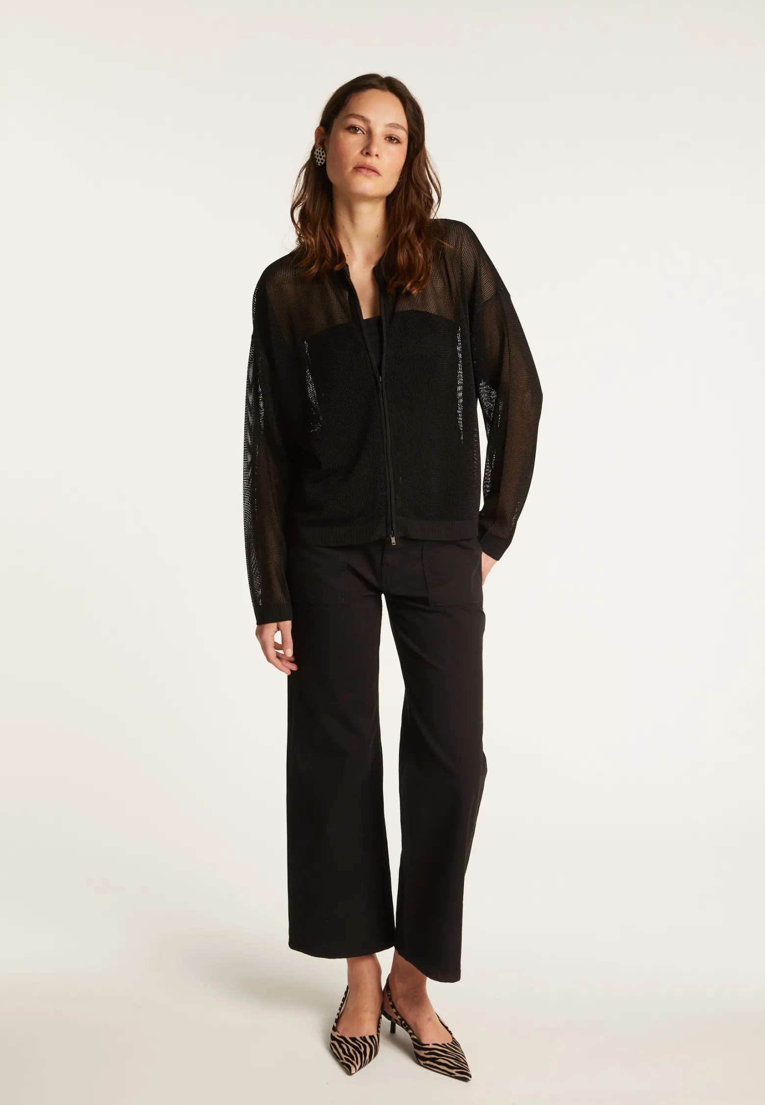 Montagut Light thread zipped sweater - Denyze