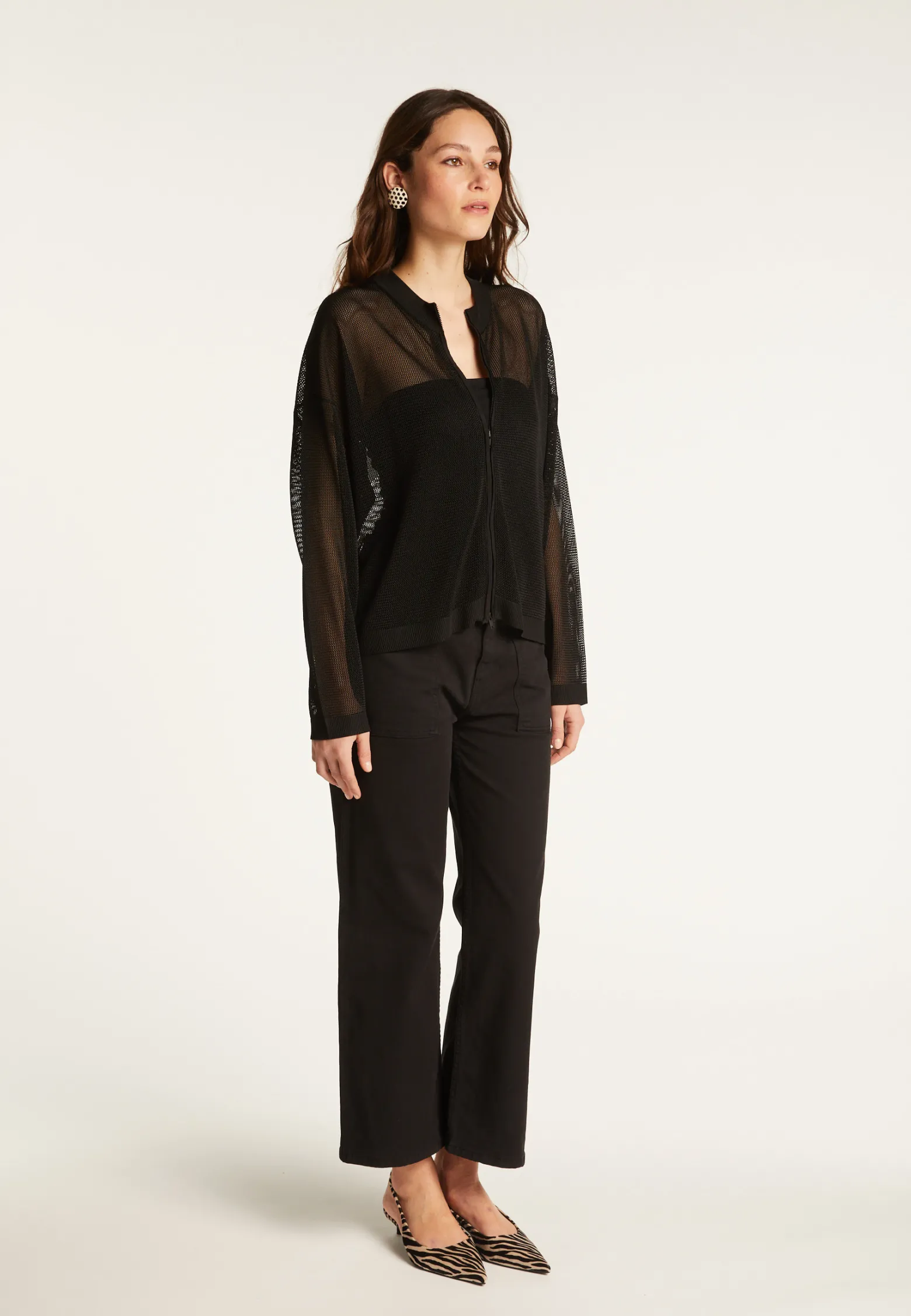 Montagut Light thread zipped sweater - Denyze