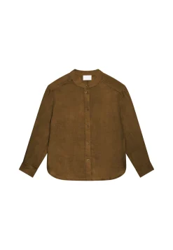 Montagut Linen blouse with tunisian collar - Vania