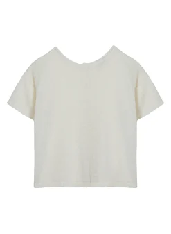 Montagut Linen Button Back T-Shirt - Tilla
