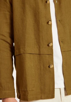 Montagut Linen buttoned jacket with pockets - Dallas