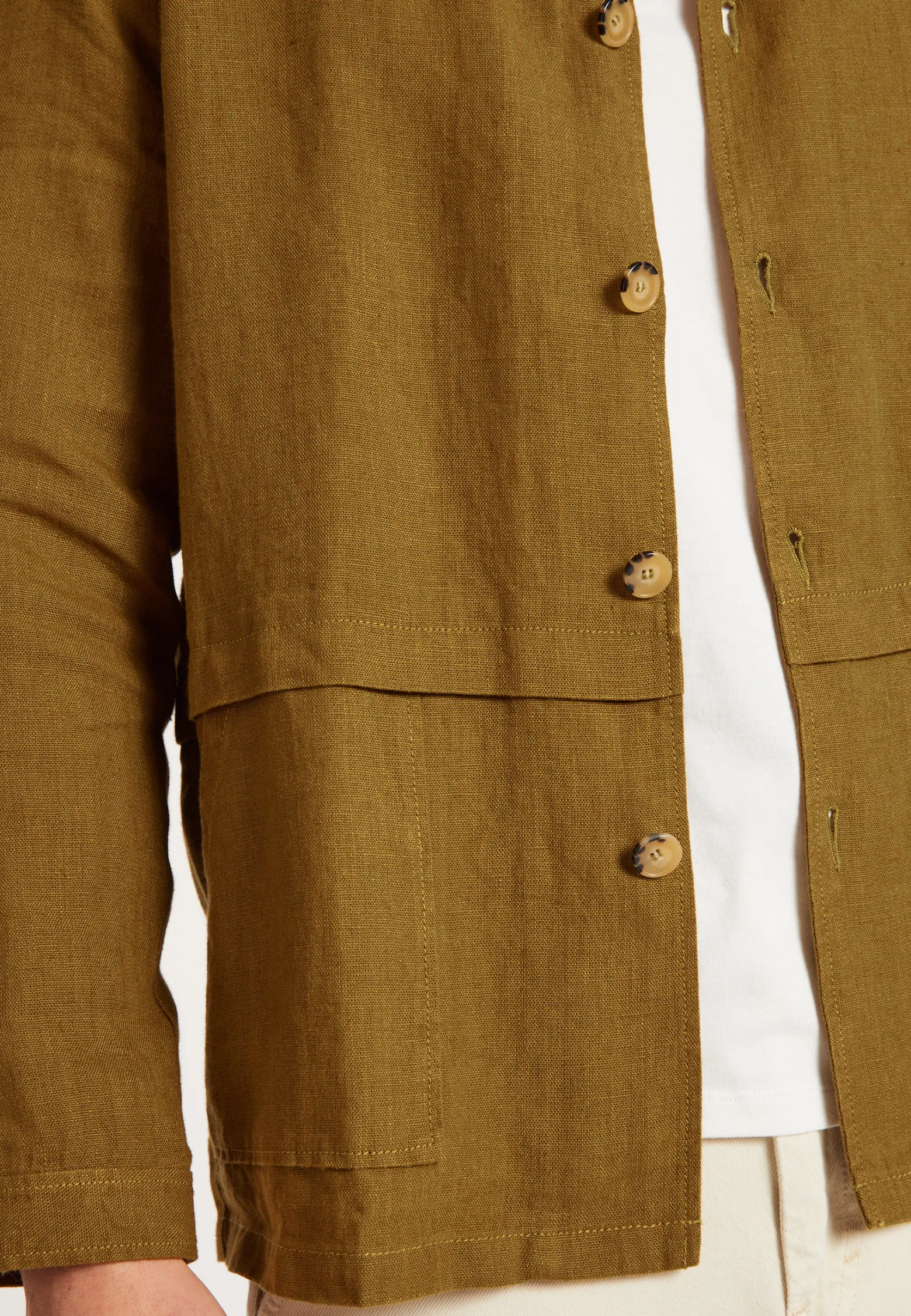 Montagut Linen buttoned jacket with pockets - Dallas