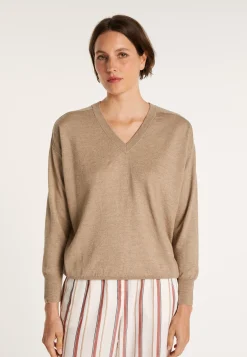 Montagut Linen cashmere hammer armholes sweater - Bailen
