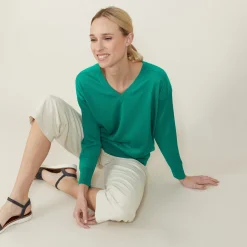 Montagut Linen cashmere hammer armholes sweater - Bailen
