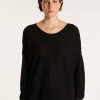 Montagut Linen cashmere round neck sweater - Amber