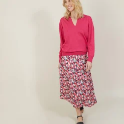 Montagut Linen cashmere sweater with polo neck - Bilbao