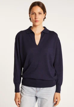 Montagut Linen cashmere sweater with polo neck - Bilbao