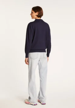 Montagut Linen cashmere sweater with polo neck - Bilbao