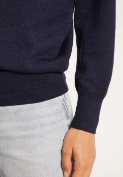 Montagut Linen cashmere sweater with polo neck - Bilbao