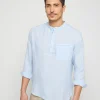 Montagut Linen shirt with tunisian collar - Romeo