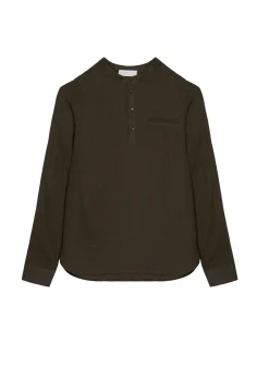 Montagut Linen shirt with tunisian collar - Romeo
