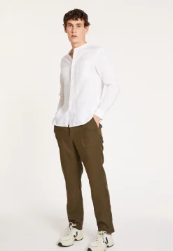 Montagut Linen shirt with tunisian collar - Dean