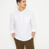 Montagut Linen shirt with tunisian collar - Romeo