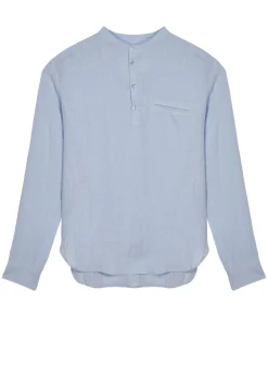 Montagut Linen shirt with tunisian collar - Romeo