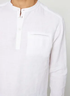 Montagut Linen shirt with tunisian collar - Romeo