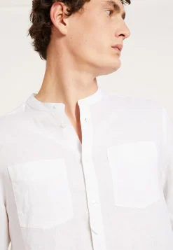 Montagut Linen shirt with tunisian collar - Dean