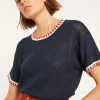 Montagut Linen T-shirt with round neck - Morwena