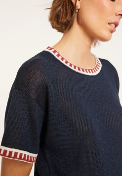 Montagut Linen T-shirt with round neck - Morwena