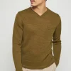 Montagut Linen turtleneck sweater - Rubin