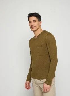 Montagut Linen turtleneck sweater - Rubin