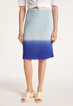 Montagut Linen viscose straight skirt - Coral