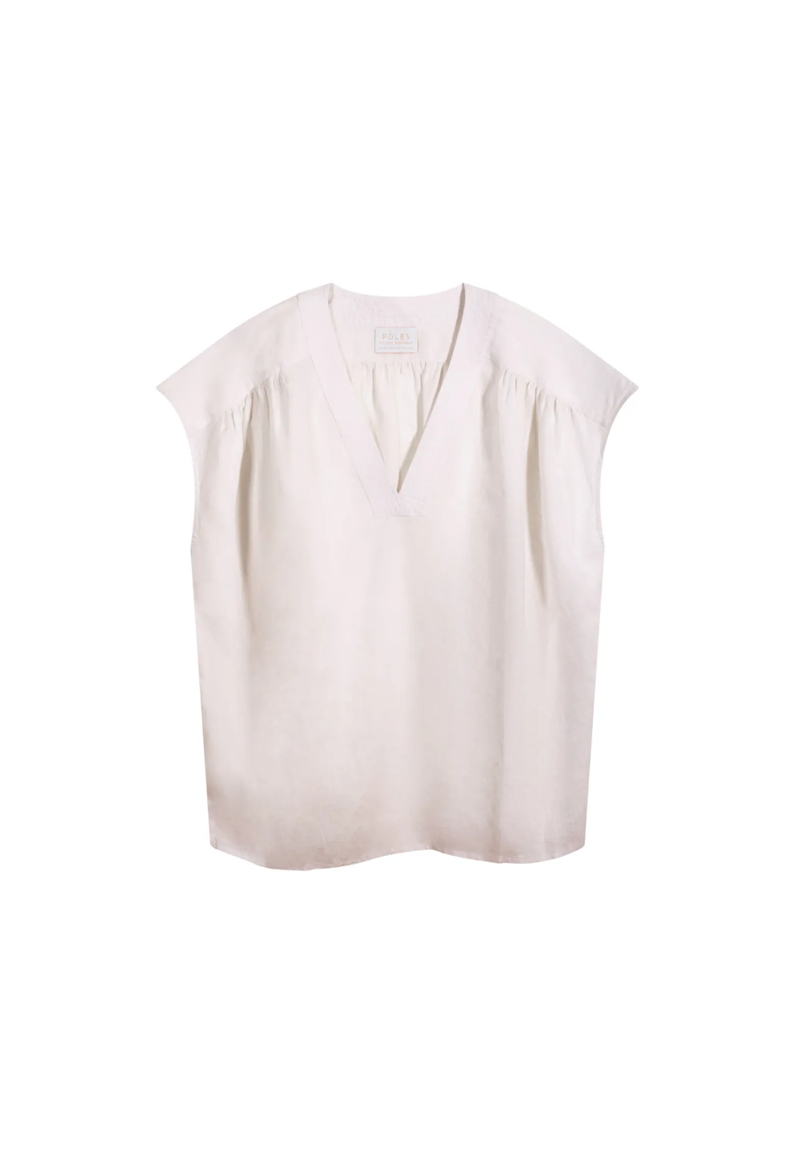 Montagut Linen V-neck T-shirt - Dala