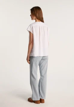 Montagut Linen V-neck T-shirt - Dala
