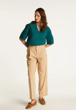 Montagut Linen V-neck T-shirt - Emma