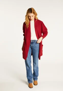 Montagut Long alpaca wool cardigan with balloon sleeves - Damy
