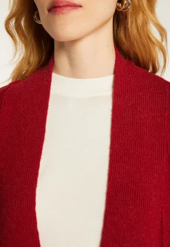 Montagut Long alpaca wool cardigan with balloon sleeves - Damy