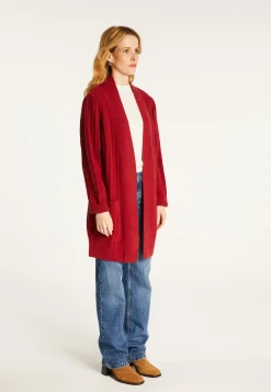 Montagut Long alpaca wool cardigan with balloon sleeves - Damy