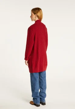 Montagut Long alpaca wool cardigan with balloon sleeves - Damy