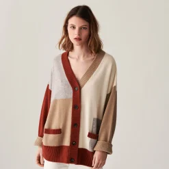 Montagut Long buttoned cashmere cardigan - Delia