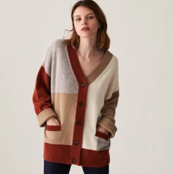 Montagut Long buttoned cashmere cardigan - Delia