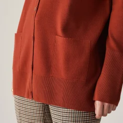 Montagut Long buttoned V-neck cardigan in merino wool - Alister