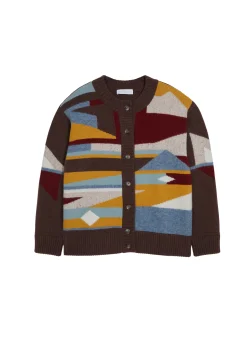 Montagut Long buttoned wool blend cardigan - Gloria