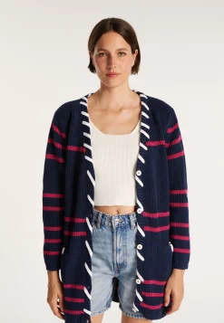 Montagut Long cardigan with cord - JOSHUA
