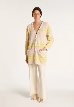 Montagut Long cardigan with cord - JOSHUA