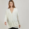 Montagut Long cardigan with pockets in cashmere - Blush