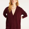 Montagut Long cardigan with pockets in cashmere - Blush