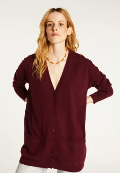 Montagut Long cardigan with pockets in cashmere - Blush