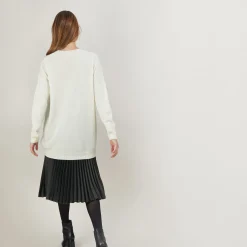 Montagut Long cardigan with pockets in cashmere - Blush